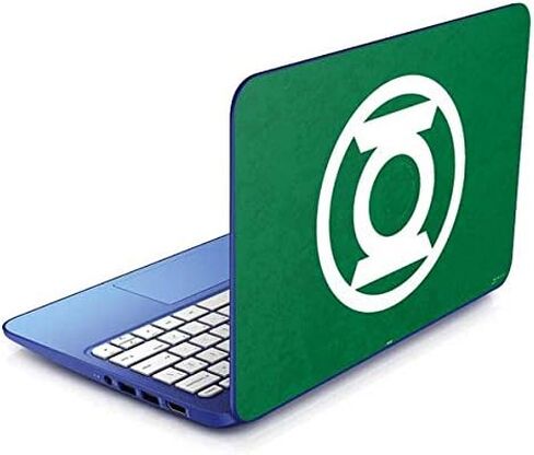 غلاف كمبيوتر محمول من Skinit متوافق مع Stream 11-d010nr 11.6in - تصميم أخضر بشعار Warner Bros Green Lantern مرخص رسميًا in Saudi Arabia