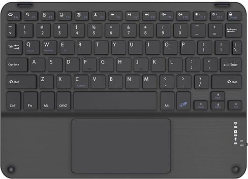 لوحة مفاتيح BoxWave متوافقة مع Simbans PicassoTab (10 بوصات) - لوحة مفاتيح بلوتوث SlimKeys مع لوحة تتبع، لوحة لمس نحيفة محمولة - أسود غامق in Kuwait