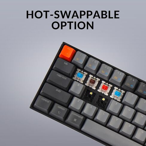 Keychron K12 60% Layout Hot-Swappable Bluetooth Wireless/USB Wired Mechanical Keyboard with Gateron G Pro Blue Switch RGB Backlit, Compact 61-Key Computer Gaming Keyboard Compatible with Mac Windows in Kuwait