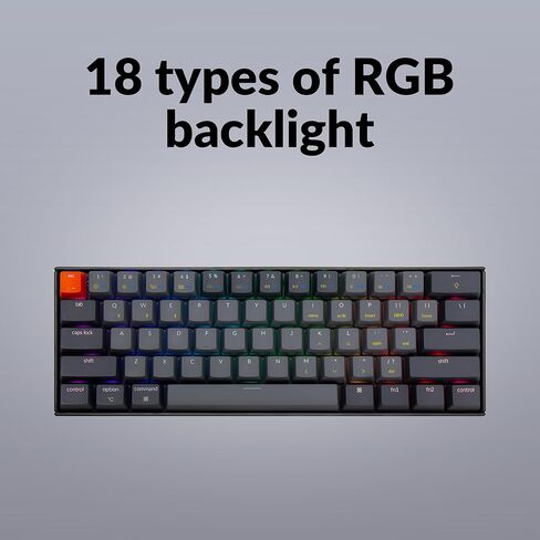 Keychron K12 60% Layout Hot-Swappable Bluetooth Wireless/USB Wired Mechanical Keyboard with Gateron G Pro Blue Switch RGB Backlit, Compact 61-Key Computer Gaming Keyboard Compatible with Mac Windows in Kuwait