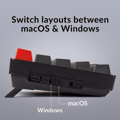 Keychron K12 60% Layout Hot-Swappable Bluetooth Wireless/USB Wired Mechanical Keyboard with Gateron G Pro Blue Switch RGB Backlit, Compact 61-Key Computer Gaming Keyboard Compatible with Mac Windows in Kuwait