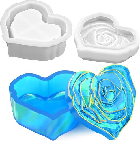 Resin Jar Molds, Jar Silicone Mold with Lids, Jewelry Storage Box Molds for Trinket Storage Container Box for Epoxy Resin Casting Home Decor in Saudi Arabia