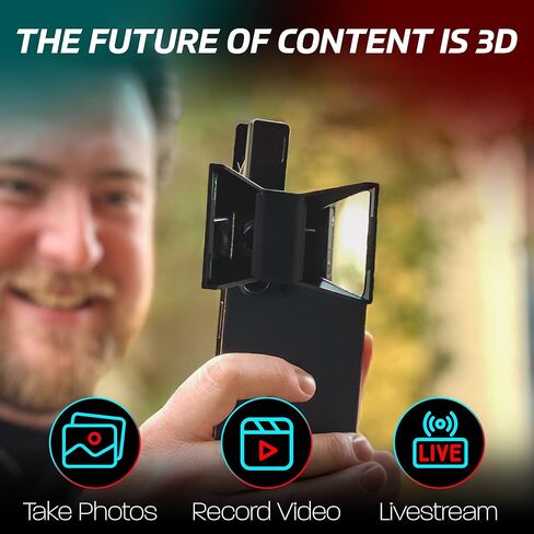 OPIC Smartphone 3D Stereoscopic Lens 3D Camera Stereo Photos Device for Phone, Tablet, Laptop – OPIC Spatial Clips on to Turn Your Device Into a 3D Camera for Photos, Videos and VR-Ready Memories in Saudi Arabia