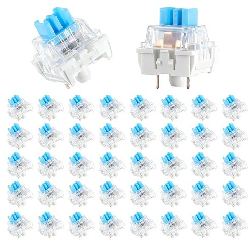 Keyboard Switches, 50 Pcs 3 PIN Blue Keyboard Clicker Replacement Dustproof Mechanical Keyboards Switches for Most Gaming Keyboards in Saudi Arabia