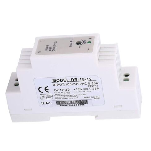 DR-15-12 DIN Rail Single Output Switching Power Supply 12V 1.25A 15W (DR-15-12) in Saudi Arabia