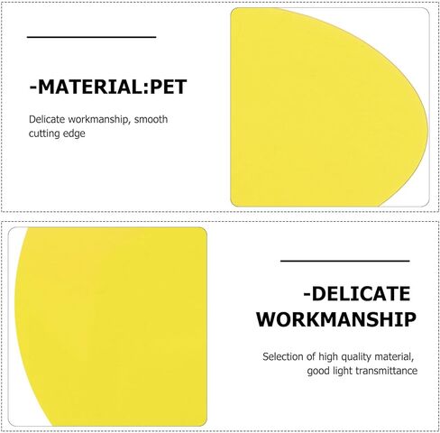 GALPADA 10pcs Sunset LED Film Color Filter Sheets for Imaging Lighting, Yellow 66mm Light Diffuser Gel Filters for Visual Correction and Ambient Sunset Effects in Saudi Arabia