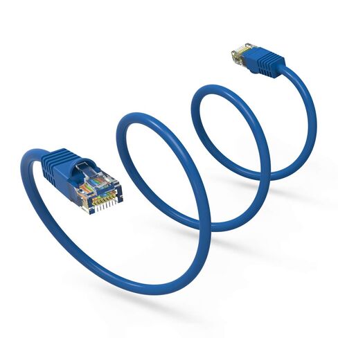 8Ft Cat6 UTP Ethernet Network Booted Cable Blue in Saudi Arabia