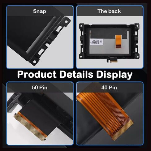 7" Uconnect Touch Screen Display with Bracket for 2017-2020 Jeep Compass TDO-WXGA0700K00057-V1 TDO-WXGA0700K00033-V2 ACT3S5370FPC-A1-E fit Radio Navigation in Saudi Arabia