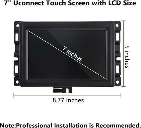 7" Uconnect Touch Screen Display with Bracket for 2017-2020 Jeep Compass TDO-WXGA0700K00057-V1 TDO-WXGA0700K00033-V2 ACT3S5370FPC-A1-E fit Radio Navigation in Saudi Arabia