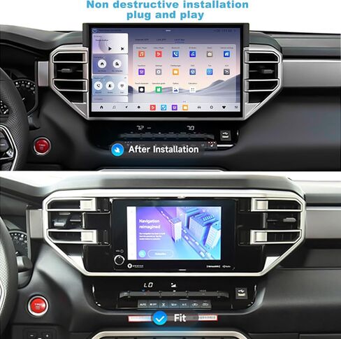 راديو ستيريو للسيارة Android 14 لسيارة Toyota Tundra 2022-2024، وحدة المعالجة المركزية 8 النواة 14.6 بوصة طراز Tesla Style IPS شاشة تعمل باللمس Carplay & Android Auto، مع WiFi SWC GPS Navigation Bluetooth 8GB + 128GB in Kuwait