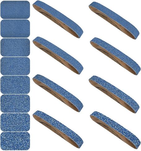 2x72 Inch Grinding Belts 10 Pcs 5 Grits Sizes (2 Each of 80/120/150/240/400 Grits) Heavy Duty Belt Sander Zirconia Sanding Belt Sander Paper for Wood, Metal, Stainless Steel, and Furniture in Saudi Arabia