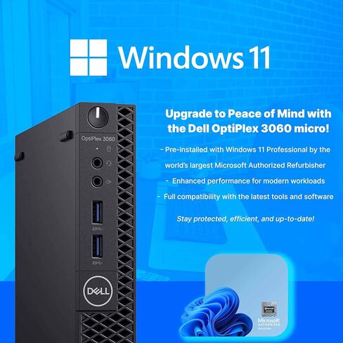 Dell Optiplex 3060 Micro PC | Windows 11 Pro | Intel i5-8500 | 16GB RAM + 500GB SSD | 5G WiFi + BT | Mini Desktop Computer (Renewed) in Saudi Arabia