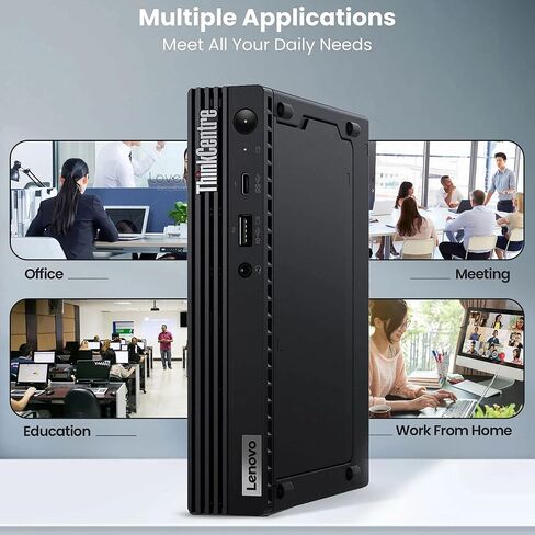 كمبيوتر سطح المكتب Lenovo ThinkCentre M80q Tiny - Intel Core i5 الجيل الثاني عشر - ذاكرة الوصول العشوائي 16 جيجابايت - SSD 1 تيرابايت - شاشة LED جديدة 24 بوصة - لوحة مفاتيح وماوس لاسلكي - شبكة WiFi مدمجة - Windows 11 Pro - كمبيوتر صغير (متجدد) in Saudi Arabia