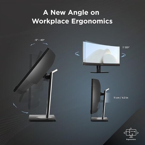 شاشة فيوسونيك VG3456CA مقاس 34 بوصة 21:9 منحنية فائقة الدقة QHD 4K مع تصميم مريح، 100 وات USB C، قاعدة توصيل مدمجة، جيجابت إيثرنت RJ45 للمنزل والمكتب in Saudi Arabia