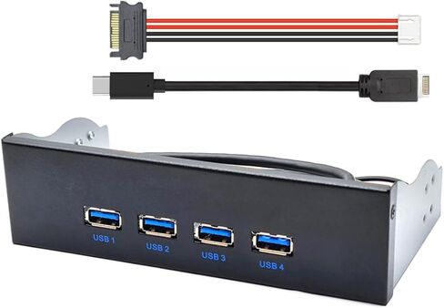 CY 10 جيجابت في الثانية USB 3.1 Type-A HUB 4 منافذ اللوحة الأمامية إلى اللوحة الأم نوع-E موصل كابل 10 جيجابت في الثانية لعلبة خليج CD-ROM مقاس 5.25 بوصة in Saudi Arabia