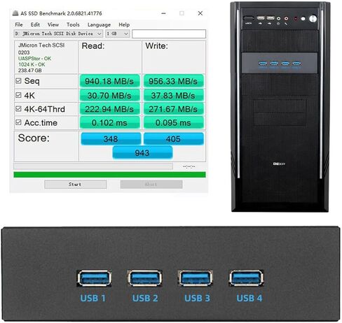 CY 10 جيجابت في الثانية USB 3.1 Type-A HUB 4 منافذ اللوحة الأمامية إلى اللوحة الأم نوع-E موصل كابل 10 جيجابت في الثانية لعلبة خليج CD-ROM مقاس 5.25 بوصة in Saudi Arabia