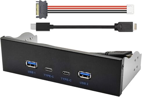 CY 10Gbps USB 3.1 Type-A HUB 4 Ports Front Panel to Motherboard Type-E Connector Cable 10Gbps for 5.25" CD-ROM Bay Tray in Kuwait