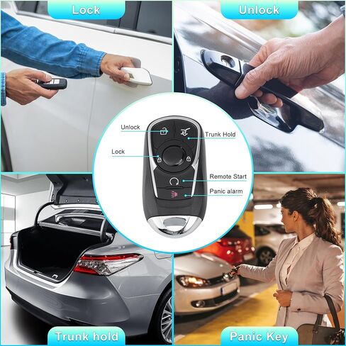 X AUTOHAUX HYQ4ES 433MHz Replacement Keyless Entry Remote Smart Key Fob for Buick Enclave 2020-2024 for Buick Encore GX 2021-2024 13530511 5 Buttons in Saudi Arabia
