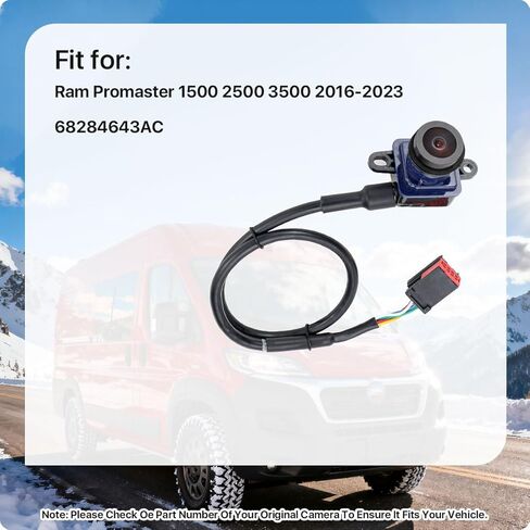 استبدال الكاميرا الاحتياطية للرؤية الخلفية 68284643AC لـ Ram Promaster 1500 2500 3500 2016-2023 من GreenYi in Saudi Arabia
