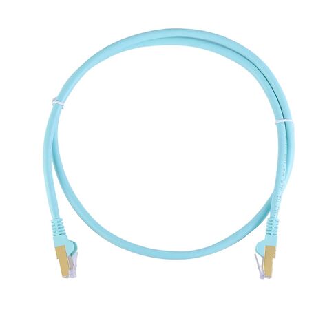 Cat6A STP Ethernet Cable, 10Gbps Shielded Snagless RJ45, Cat6A Network Cable 100% Pure Copper Conductor, UL Certified,RoHS Compliance, Aqua Color (35 FT) in Saudi Arabia
