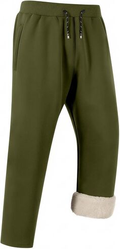 Gihuo Men's Winter Warm Fleece Pants Sherpa Fleece Lined Jogger Pants Sweatpants in Kuwait