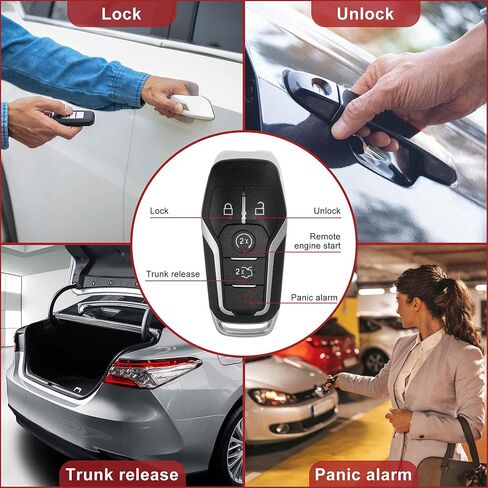 ACROPIX M3NA2C31243300 Keyless Entry Remote Key Fob for Ford Edge Explorer 2016-2017 for Ford Fusion 2013-2016 902MHz Replacement Car Control Key Kit DIY Tool 5 Buttons Black in Saudi Arabia