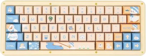 Daixiahu Cute Duck Theme keycaps 144 Key PBT keycaps XDA Custom keycap Set مناسبة لـ 61/87/104/108 Cherry MX Switch ولوحات المفاتيح الميكانيكية الأخرى in Kuwait