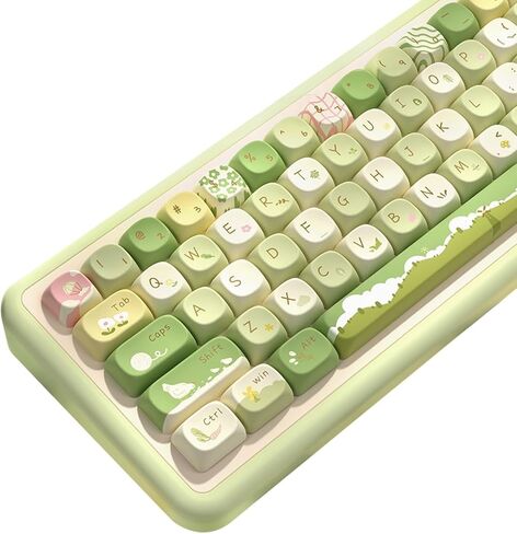 Daixiahu Cute Duck Theme keycaps 144 Key PBT keycaps XDA Custom keycap Set مناسبة لـ 61/87/104/108 Cherry MX Switch ولوحات المفاتيح الميكانيكية الأخرى in Kuwait