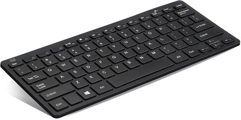 لوحة مفاتيح Adesso SlimTouch WKB-1100BB بلوتوث 3.0 صغيرة مع مفتاح مقص، ومفاتيح تشغيل الوسائط المتعددة والإنترنت، وتصميم أمريكي 78 مفتاحًا، ونطاق عمل يصل إلى 30 قدمًا in Saudi Arabia