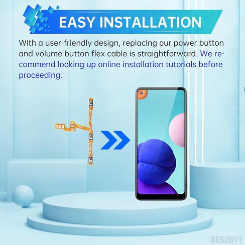 لهاتف Samsung Galaxy A21 زر الطاقة وزر الصوت، استبدال الكابل المرن، كابل مرن، تشغيل/إيقاف، زر التحكم، أجزاء إصلاح الموصل لـ SM-A215U SM-A215U1 in Saudi Arabia