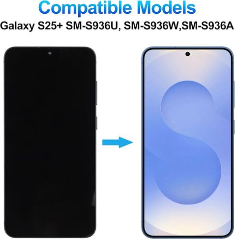 Duotipa 6.7" OLED Screen Compatible with Samsung Galaxy S25+ SM-S936U S936W S936A (Only for US Version) LCD Display Touchscreen Digitizer Assembly with Repair Tools Kit,Support Fingerprint Function in Saudi Arabia