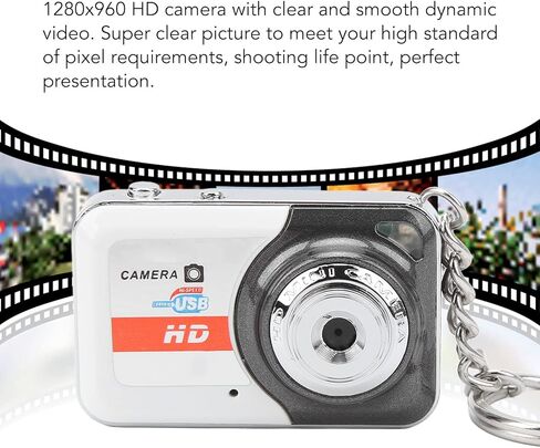 Silver Gray Fashion Mini DV Camera for Teens Students Kids - Portable Video Camera with Motion Detection, Point and Shoot Digital Camera in Saudi Arabia