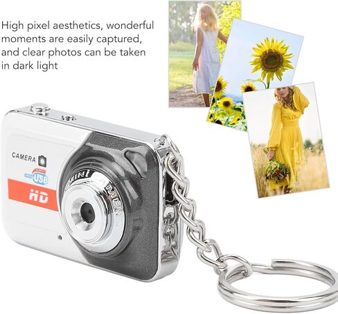 Silver Gray Fashion Mini DV Camera for Teens Students Kids - Portable Video Camera with Motion Detection, Point and Shoot Digital Camera in Saudi Arabia