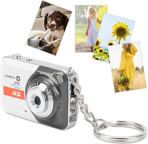 Silver Gray Fashion Mini DV Camera for Teens Students Kids - Portable Video Camera with Motion Detection, Point and Shoot Digital Camera in Saudi Arabia