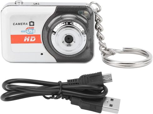 Silver Gray Fashion Mini DV Camera for Teens Students Kids - Portable Video Camera with Motion Detection, Point and Shoot Digital Camera in Saudi Arabia