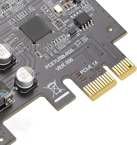 Yosoo Health Gear 7-Port PCIe Expansion Card with USB 3.2 GEN1 - High Speed 5Gbps Front Expansion Card for Multiple Devices in Saudi Arabia