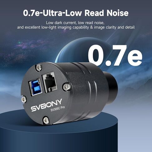 SVBONY SV305C Pro Telescope Camera, USB 3.0 High-Speed Transmission, 2MP IMX662 Sensor Camera with SV241 Astronomy Telescope Power Adapter, Micro DC USB HUB for Outdoor Astrophotography in Saudi Arabia