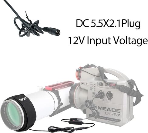 SVBONY SV192 شريط سخان الندى 560 مم سخان عدسة أكثر دفئًا لعدسة كاميرا التلسكوب DSLR مع محول طاقة تلسكوب علم الفلك SV241، محور USB صغير DC للتصوير الفلكي في الهواء الطلق in Saudi Arabia