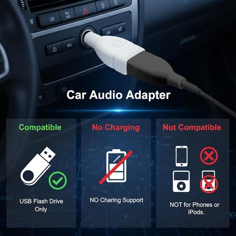 2 قطعة محول صوت AUX إلى 3.5 مم، محول USB A أنثى إلى ذكر USB أنثى-3.5 مم ذكر مقبس محول لمحرك الأقراص U-Disk-Connect Car CD Player-منفذ مساعد فقط، أبيض in Kuwait