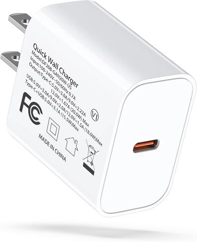 كتلة شاحن حائط USB C لجهاز iPhone 17,20W محول قابس الطاقة لجهاز iPhone 17/17 Air/17 Pro/17 Pro Max، 16 15 14 13 12 11، iPad، Google، Samsung Fast Charging، Type C Charger Bolck in Kuwait