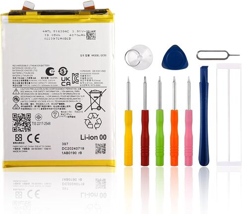 Replacement Battery QC50 Compatible with Moto Edge 50 Fusion/Moto Edge 2024 5G (XT2405-1) with Tools in Saudi Arabia