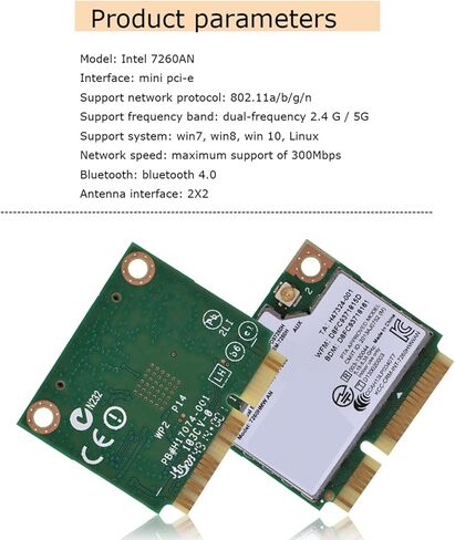 بطاقة Keenso 300Mbps Dual Band Wireless 4.0 PCIE لسرعات WiFi أسرع، مناسبة للآلات، الهيكل الصغير IPC in Saudi Arabia