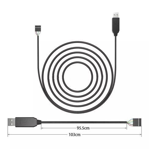 2 قطعة 1 متر FTDI FT232RL USB إلى مهايئ مسلسل وحدة USB إلى TTL RS232 كابل 6Pin in Kuwait