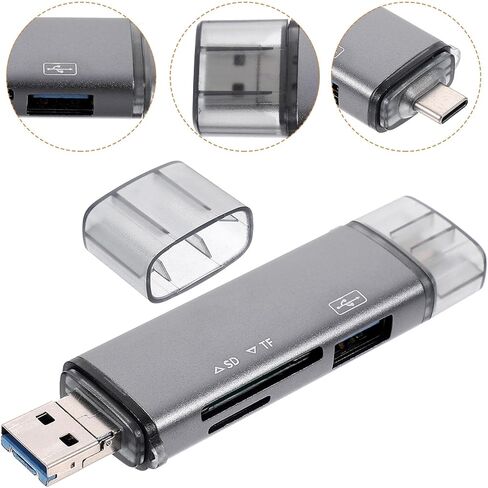 قارئ بطاقات USB من النوع C، محول بطاقة ذاكرة متعدد الوظائف متوافق مع بطاقة SD لأجهزة الكمبيوتر والهواتف الذكية، نقل بيانات عالي السرعة مع تصميم مريح in Saudi Arabia