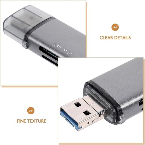 قارئ بطاقات USB من النوع C، محول بطاقة ذاكرة متعدد الوظائف متوافق مع بطاقة SD لأجهزة الكمبيوتر والهواتف الذكية، نقل بيانات عالي السرعة مع تصميم مريح in Saudi Arabia
