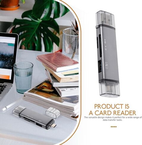 قارئ بطاقات USB من النوع C، محول بطاقة ذاكرة متعدد الوظائف متوافق مع بطاقة SD لأجهزة الكمبيوتر والهواتف الذكية، نقل بيانات عالي السرعة مع تصميم مريح in Saudi Arabia