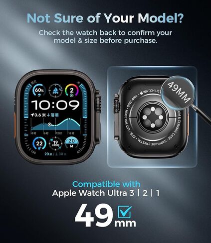 حافظة Goton متينة مع حزام لساعة Apple Watch Ultra 3/2/1 49 ملم، غطاء مقاوم للصدمات من الدرجة العسكرية + طقم واقي شاشة لسوار iWatch للرجال، حزام TPU صديق للبشرة للمغامرات الخارجية in Kuwait