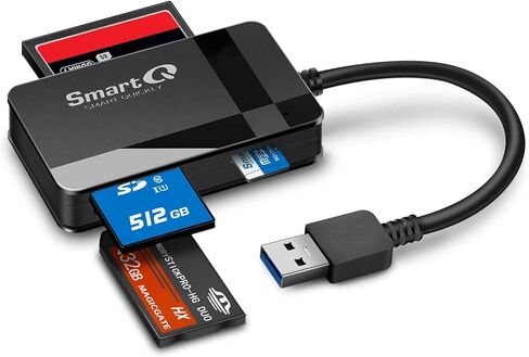 قارئ بطاقات SD 4 في 1، قارئ بطاقات ذاكرة USB C 3.0 SD/Micro SD/MS/CF، محول للكاميرا، متوافق مع MacBook Pro، MacBook Air/iPad Pro، Samsung Galaxy S10/S9/S8، Surface Book 2 - C368-C in Kuwait