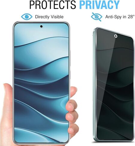 (2+2 Pack for Xiaomi Redmi Note 14 Pro 4G/ 5G Privacy Tempered Glass Screen Protector and Camera Lens Protector, Anti-Spy 9H Hardness Case Friendly Film. in Saudi Arabia
