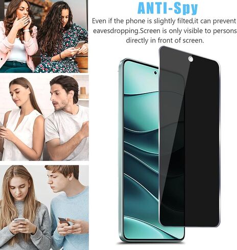 (2+2 Pack for Xiaomi Redmi Note 14 Pro 4G/ 5G Privacy Tempered Glass Screen Protector and Camera Lens Protector, Anti-Spy 9H Hardness Case Friendly Film. in Saudi Arabia